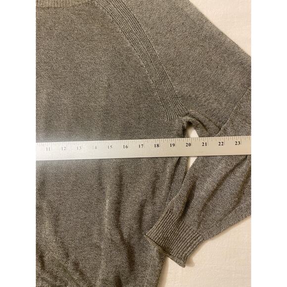 J Crew Womens Size Medium Linen Viscose Blend Sweater Knit Casual Grey Taupe - Picture 5 of 8